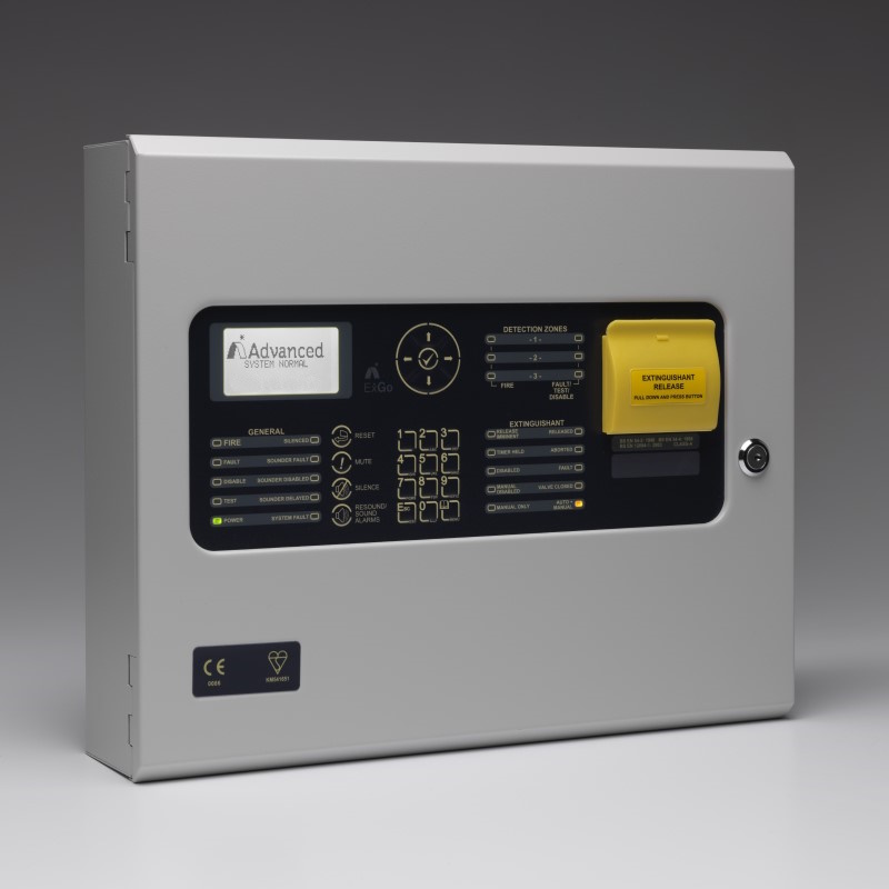 EX-3001 Extinguishing control panel, 3 detection zones + single release output (angle) [1] 800 x 800